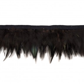 CAPON FEATHERS FRINGE - BROWN