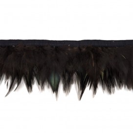 CAPON FEATHERS FRINGE - BROWN