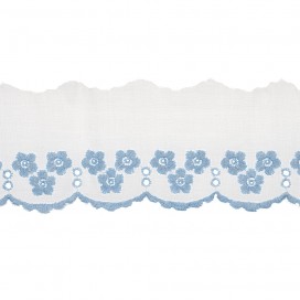 FLORAL BRODERIE ANGLAISE LACE - SKY BLUE
