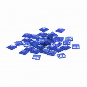 SQUARE SEW-ON ACRYLIC STONE 10X10MM - BLUE