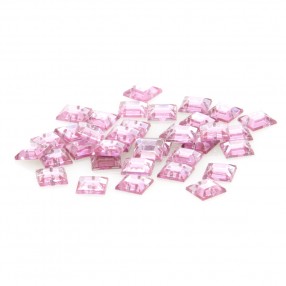SQUARE SEW-ON ACRYLIC STONE 10X10MM - PINK