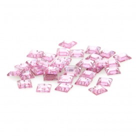 SQUARE SEW-ON ACRYLIC STONE 10X10MM - PINK