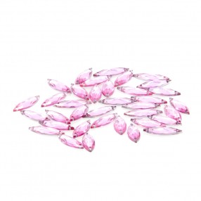 BOAT SEW-ON ACRYLIC STONE 20X7MM - PINK