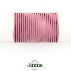 NATURAL LEATHER CORD - DUSTY PINK