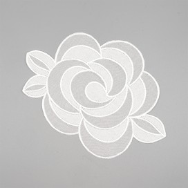 FLORAL EMBROIDERED MOTIFS 215X155MM - WHITE
