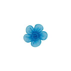 ORGANDY AND BEADS FLOWER MOTIF - TURQUOISE