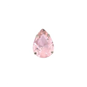 GLASS STONE DROP SHAPE WITH METAL CLAW 18X25MM - PINK