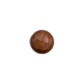 WOVEN LEATHER SHANK BUTTON - LEATHER