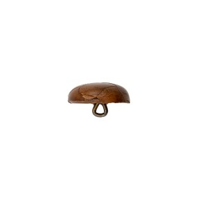 WOVEN LEATHER SHANK BUTTON - LEATHER