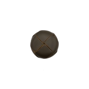 WOVEN LEATHER SHANK BUTTON - TAUPE