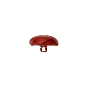 WOVEN LEATHER SHANK BUTTON - RED