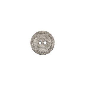 2-HOLE ABS BUTTON BRUSHED WITH RIM- SILVER