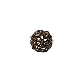 HOLLOW OUT SHANK METAL BUTTON - BURNISHED