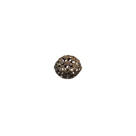 HOLLOW OUT SHANK METAL BUTTON - BURNISHED