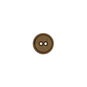 2-HOLES METAL BUTTON - BURNISHED