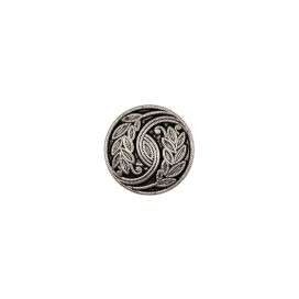 ABS BUTTON WITH SHANK - ANTIQUE SILVER