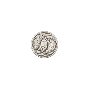 ABS BUTTON WITH SHANK - SILVER