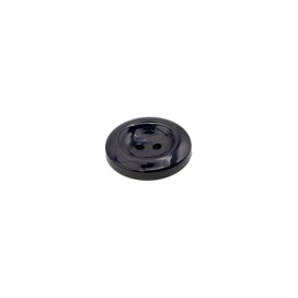 2-HOLES POLYESTER BUTTON WITH RIM - DARK BLUE