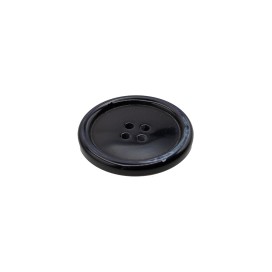 4-HOLES POLYESTER BUTTON WITH RIM - DARK BLUE