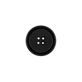 4-HOLE POLYESTER BUTTON - BLACK