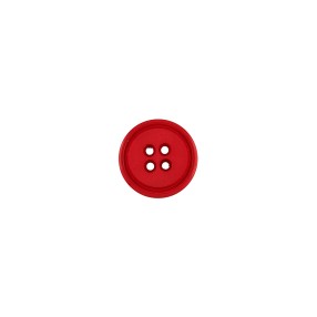 4-HOLE POLYESTER BUTTON - RED