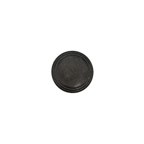 LEATHER BUTTON WITH DOUBLE EDGE - MILITARY GREEN