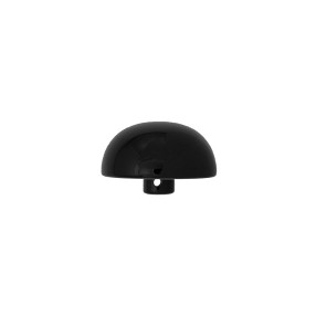 DOME POLISHED BUTTON WITH SHANK - JET BLACK