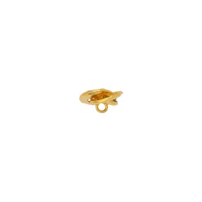 FLOWER JEWEL METAL BUTTON WITH SHANK - GOLD