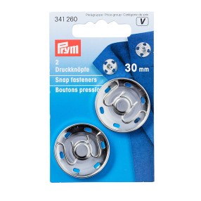 SNAP FASTENERS 30MM -SILVER