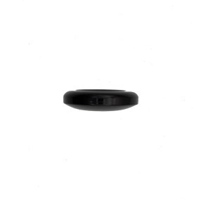 4-HOLES THICK EDGE POLISHED GALALITH BUTTON - BLACK