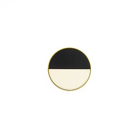 OPTICAL ABS BUTTON WITH SHANK - BLACK AND WHITE