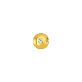 SHANK METAL BUTTON WITH RHINESTONE- GOLD