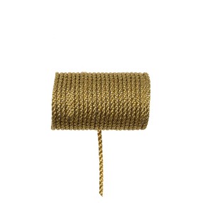 METALLIC TWISTED CORD 1,5MM - ANTIQUE GOLD