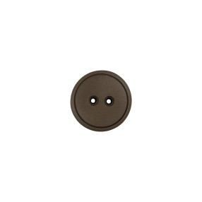 2-HOLES  GALALITH BUTTON - MATTE BROWN