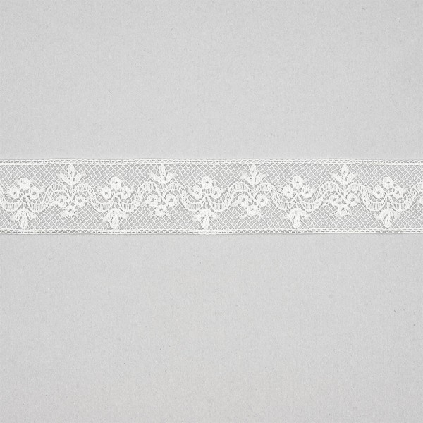 VALENCIENNE LACE INSERT 15MM - WHITE