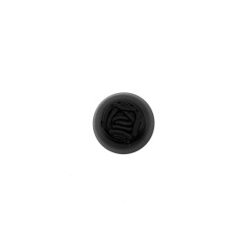 SHANK VINTAGE BUTTON WITH TRIMMING - BLACK