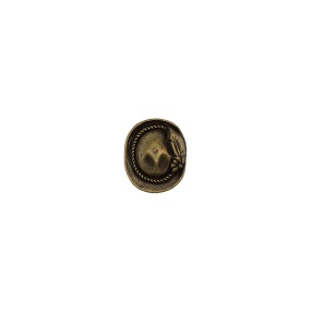 HAT METAL BUTTON WITH SHANK - BRONZE