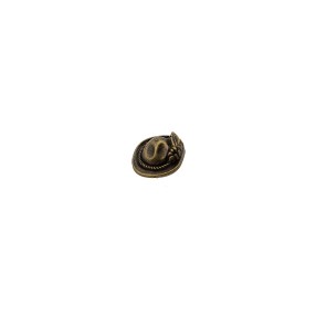 HAT METAL BUTTON WITH SHANK - BRONZE