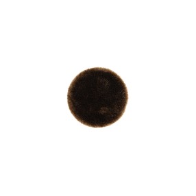 VELVET COVERED BUTTON WITH SHANK - BROWN