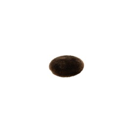 VELVET COVERED BUTTON WITH SHANK - BROWN