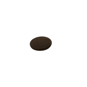 GROS-GRAIN COVERED BUTTON WITH SHANK - BROWN