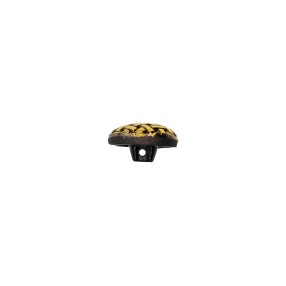 SHANK GLASS BUTTON WITH BRAID DESIGN - GOLD