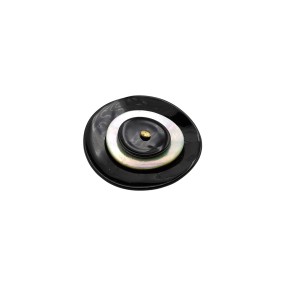 MULTILAYER AGOYA SHELL BUTTON WITH SHANK - BLACK