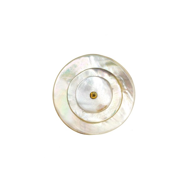 MULTILAYER AGOYA SHELL BUTTON WITH SHANK - WHITE