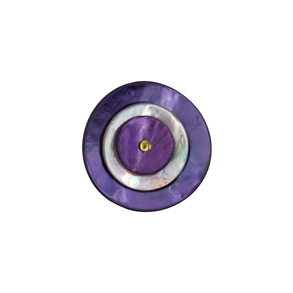 MULTILAYER AGOYA SHELL BUTTON WITH SHANK - PURPLE