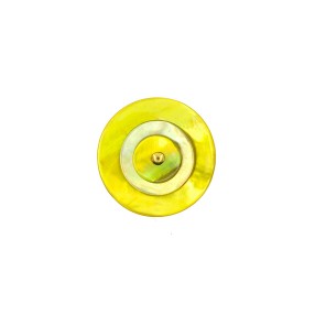 MULTILAYER AGOYA SHELL BUTTON WITH SHANK - YELLOW