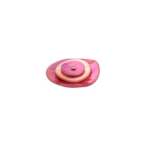 MULTILAYER AGOYA SHELL BUTTON WITH SHANK - PINK