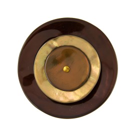 MULTILAYER AGOYA SHELL BUTTON WITH SHANK - BROWN