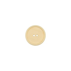2-HOLES POLYESTER BUTTON WITH RIM - CREAM