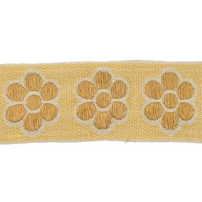 FLORAL VINTAGE JACQUARD TRIMMING - GOLD YELLOW